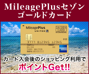 【セゾンゴールドカード/MileagePlus】クレジットカード発行モニター